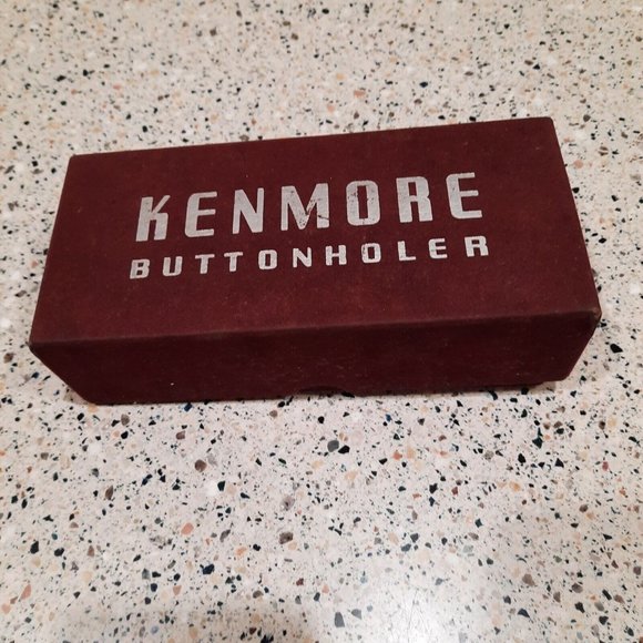 Vintage Kenmore Buttonhole Sewing Attachment SEARS Burgundy Box Buttonholer - Picture 6 of 6